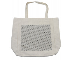 Geometric Grid Squares Shopping Bag