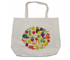 Fruits and Veggies Design Shopping Bag