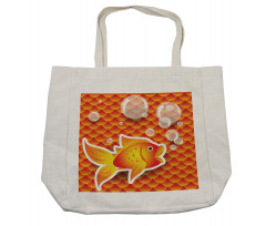 Cartoon Goldfish Bubble Shopping Bag