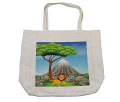 Animals Volcano Shopping Bag