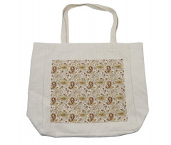 Floral Paisley Tulips Shopping Bag