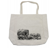 Elephants Shopping Bag