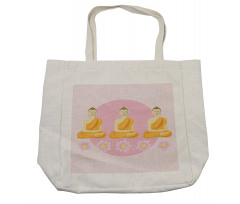 Lotus Flower Ethnic Art Shopping Bag