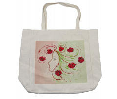 Watercolor Poppy Shopping Bag