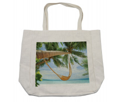 Ocean Sandy Shore Palm Shopping Bag