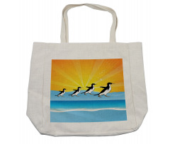 Penguins Walking Shopping Bag