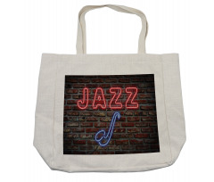 All Jazz Sign Brick Wall Shopping Bag