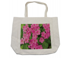 Pinkish Flower and Leaves Shopping Bag