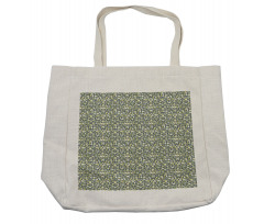 Butterflies Flowers Motif Shopping Bag