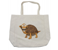 Single Happy Turtle Design Shopping Bag