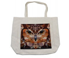 Geometric Mosaic Owl Art Shopping Bag