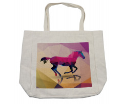 Geometric Horse Animal Shopping Bag
