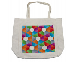 Retro Mosaic Triangle Shopping Bag