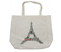 Paris France Tour Shopping Bag