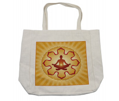 Lotus Balance Striped Shopping Bag