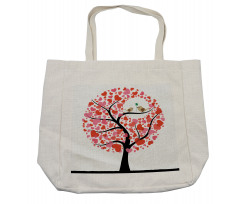 Nature Flirting Birds Shopping Bag