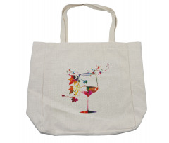 Glass Bird Vines Shopping Bag