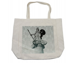 Greek Athena Baroque Damask Shopping Bag