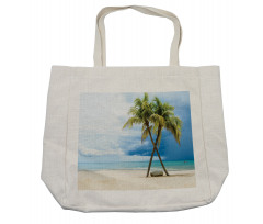 Beach Palm Trees Rock Shopping Bag