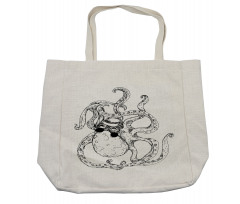 Hipster Animal Sketch Shopping Bag