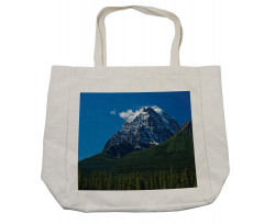 Snowy Peaks Trees Park Shopping Bag