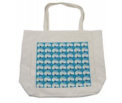 Sunrays Waves Clouds Circles Shopping Bag