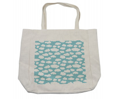Bicolored Clouds Graphic Shopping Bag