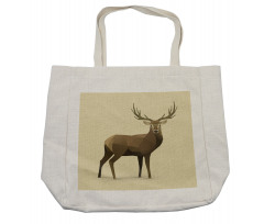 Geometric Deer Elk Graphic Shopping Bag