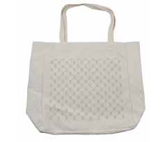 Dots and Floral Elements Shopping Bag