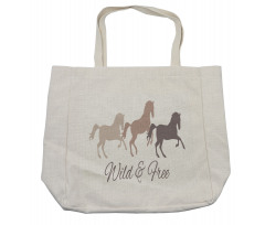 Wild and Free Animal Running Shopping Bag