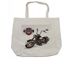 Old Classic Motorcycle Shopping Bag