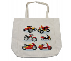 Motorcycle Hippie Shopping Bag