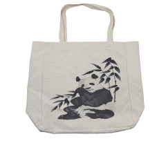 Panda in Zoo Chinese Shopping Bag