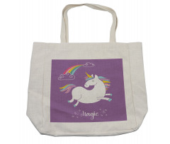 Purple Kids Rainbow Shopping Bag