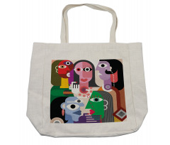 Modern Abstract Colorful Design Shopping Bag