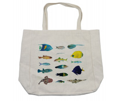 Marine Life Creatures Shopping Bag