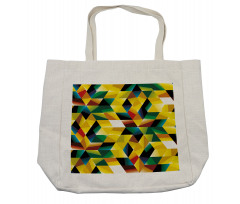 Geometric Green Shopping Bag
