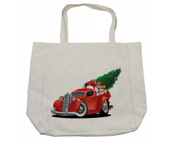 Red American Truck Shopping Bag
