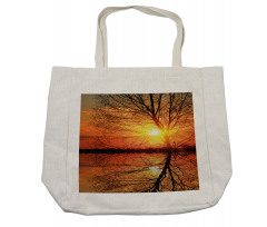 Sunset View with Trees Shopping Bag