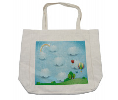 Balloons Clouds Stars Hill Shopping Bag