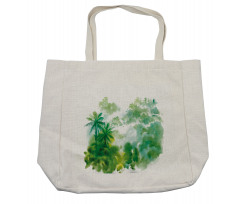 Watercolor Forest Image Shopping Bag