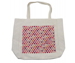 Geoemetric Triangles Dots Shopping Bag