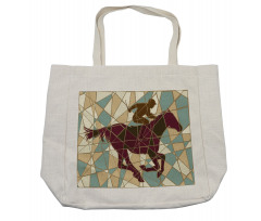 Stable Jockey Silhouette Shopping Bag