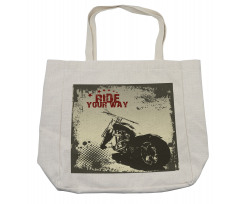Adventure with Motorcycle Shopping Bag