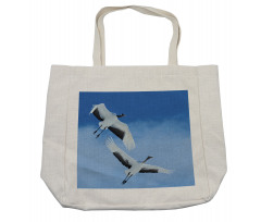 Red Crowned Cranes Japan Shopping Bag