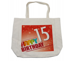 15th Birthday Concept Shopping Bag