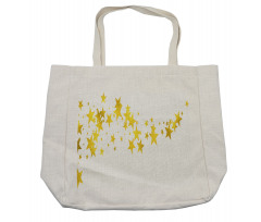 Yellow Shade Modern Stars Shopping Bag