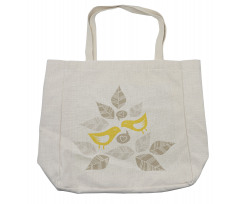 Art Deco Birds Leaves Shopping Bag