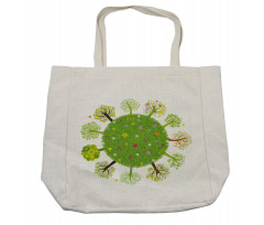 Various Green Trees Bloom Shopping Bag