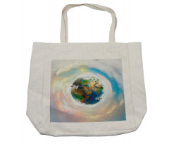 Vibrant Planet Continents Shopping Bag